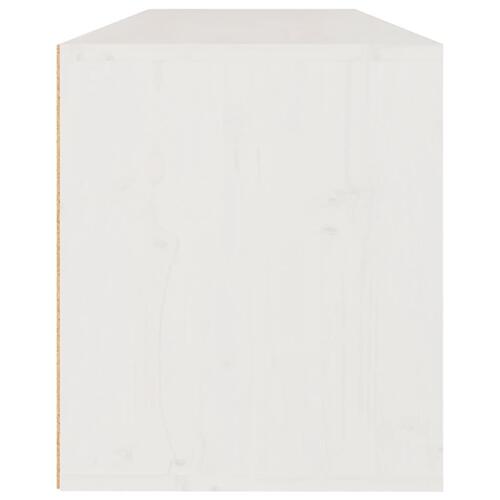 Vægskab 100x30x35 cm massivt fyrretræ hvid