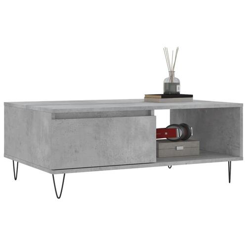 Sofabord 90x60x35 cm konstrueret træ betongrå