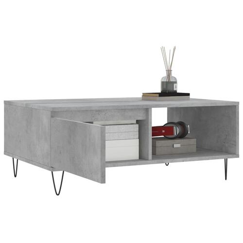 Sofabord 90x60x35 cm konstrueret træ betongrå