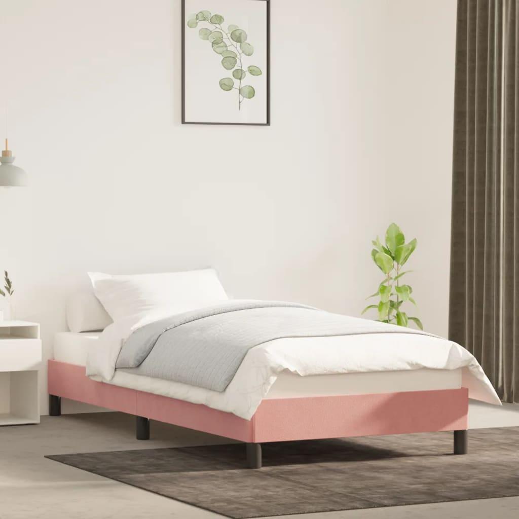 Sengeramme 100x200 cm fløjl pink