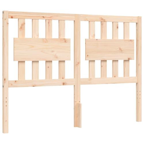 Sengeramme med sengegavl 140x190 cm massivt træ