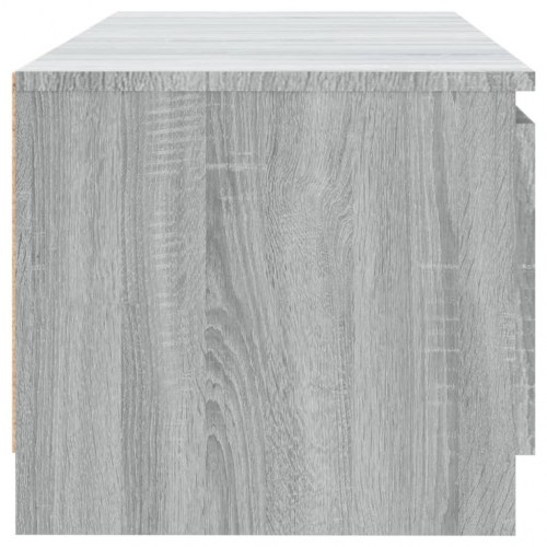 Tv-bord med LED-lys 140x40x35,5 cm grå sonoma-eg