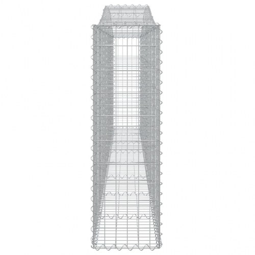 Buede gabionkurve - 8 stk. 400 × 30 × 100/120 cm i galvaniseret jern