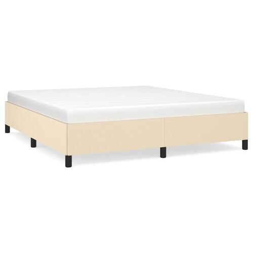 Sengeramme uden madras 180x200 cm stof cremefarvet