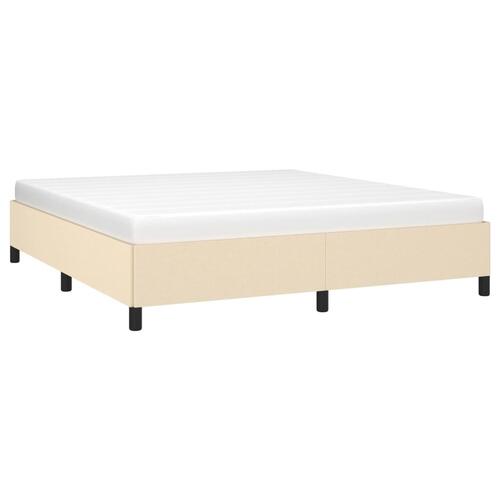 Sengeramme uden madras 180x200 cm stof cremefarvet
