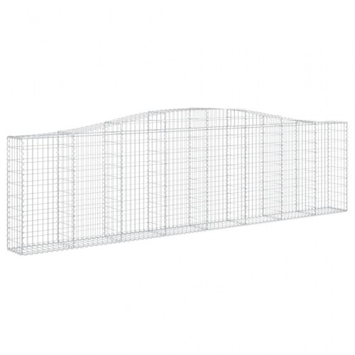 Buede gabionkurve - 9 stk. 400×30×100/120 cm i galvaniseret jern