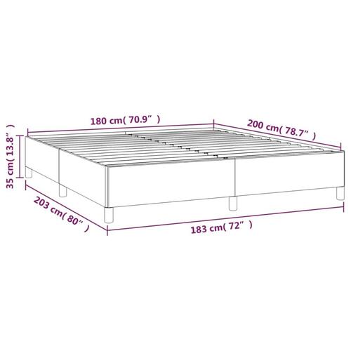 Sengeramme uden madras 180x200 cm stof cremefarvet
