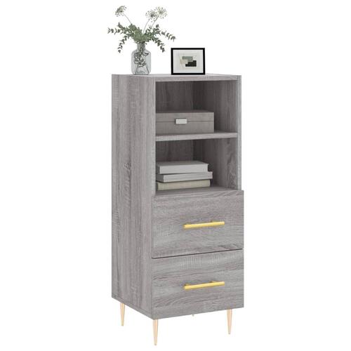 Skænk 34,5x34x90 cm konstrueret træ grå sonoma-eg