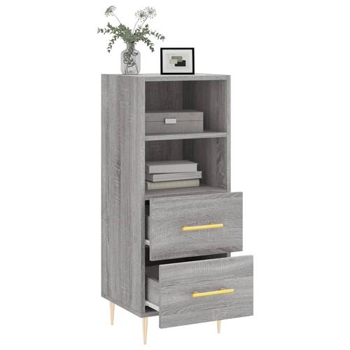 Skænk 34,5x34x90 cm konstrueret træ grå sonoma-eg