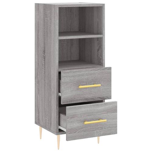 Skænk 34,5x34x90 cm konstrueret træ grå sonoma-eg