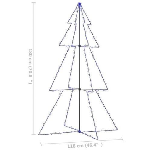 Lysende juletræ 118x180 cm 240 LED'er indendørs/udendørs