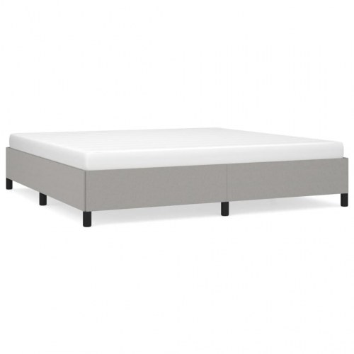 Sengeramme uden madras 200x200 cm stof lysegrå