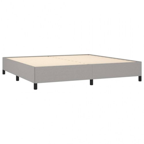 Sengeramme uden madras 200x200 cm stof lysegrå