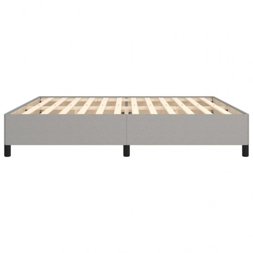 Sengeramme uden madras 200x200 cm stof lysegrå