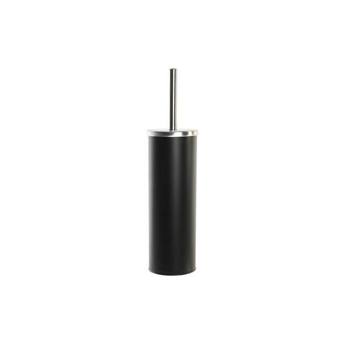 Toiletbørste 10 x 10 x 38,4 cm Sølvfarvet Sort Metal Rustfrit stål