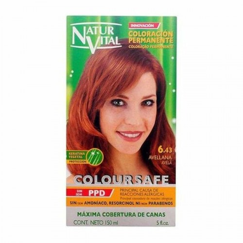 Naturaleza y Vida Coloursafe permanent hårfarve 6.43 Hasselnød - 150 ml uden ammoniak