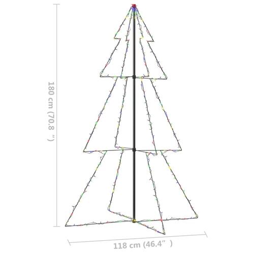 Lysende juletræ 118x180 cm 240 LED'er indendørs/udendørs