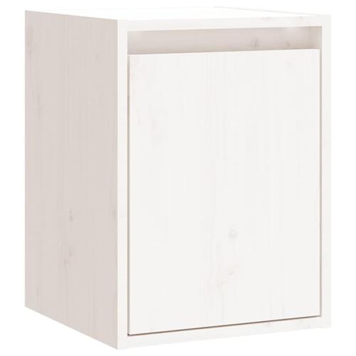 Vægskabe 2 stk. 30x30x40 cm massivt fyrretræ hvid