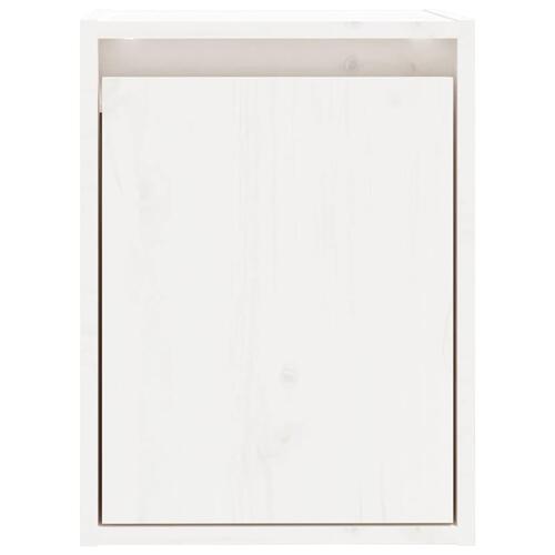 Vægskabe 2 stk. 30x30x40 cm massivt fyrretræ hvid