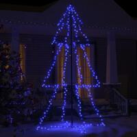 Lysende juletræ 120x220 cm 300 LED'er indendørs/udendørs