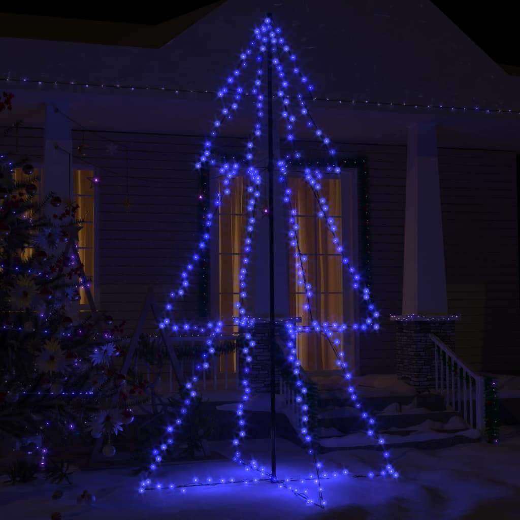 Lysende juletræ 120x220 cm 300 LED'er indendørs/udendørs
