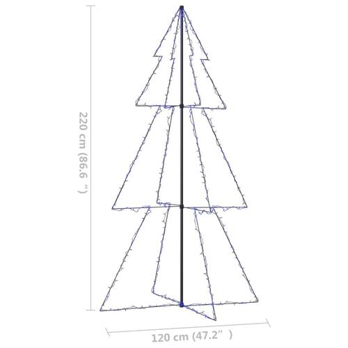 Lysende juletræ 120x220 cm 300 LED'er indendørs/udendørs