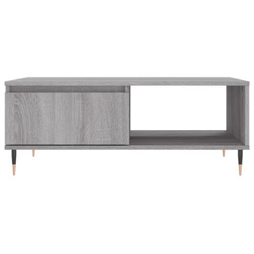 Sofabord 90x60x35 cm konstrueret træ grå sonoma-eg