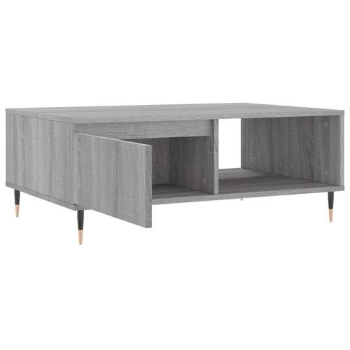 Sofabord 90x60x35 cm konstrueret træ grå sonoma-eg