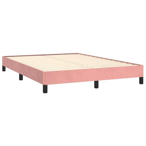 Sengeramme 140x200 cm fløjl pink