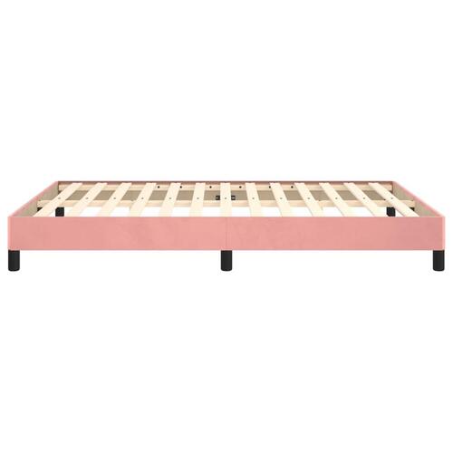 Sengeramme 140x200 cm fløjl pink