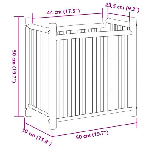 Plantekasse 50x30x50 cm bambus