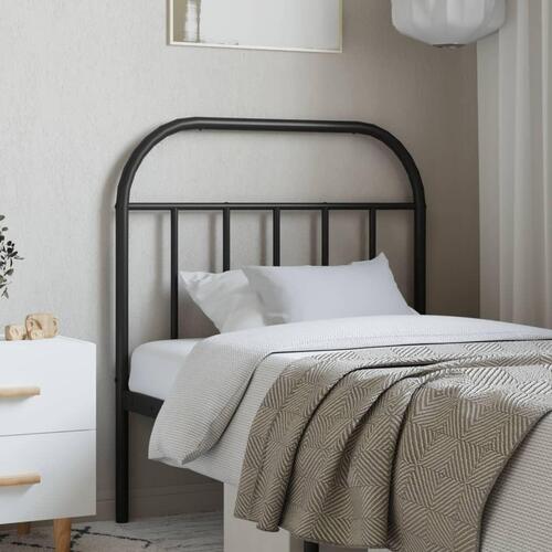 Sengegavl 90 cm metal sort