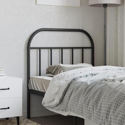 Sengegavl 90 cm metal sort