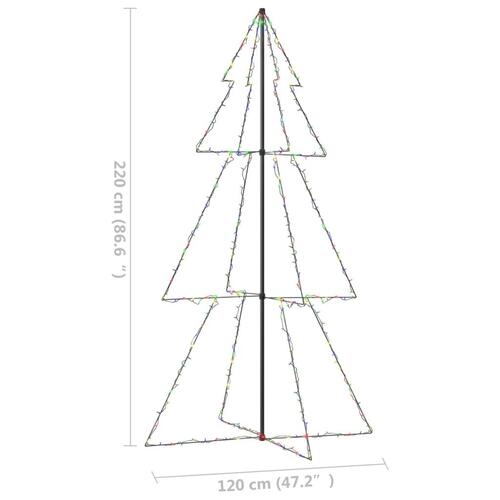 Lysende juletræ 120x220 cm 300 LED'er indendørs/udendørs