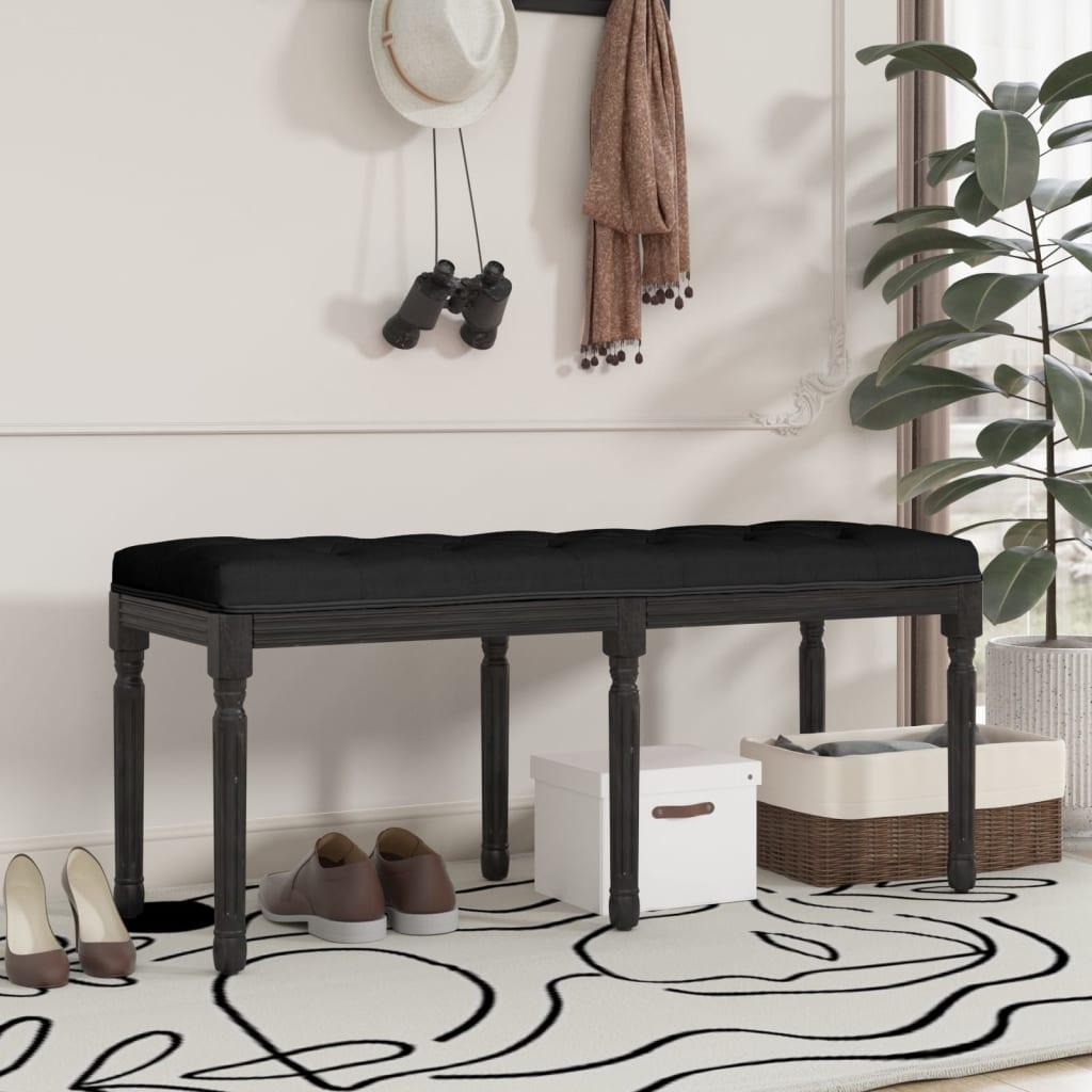 Bænk 110x40x49 cm velour sort