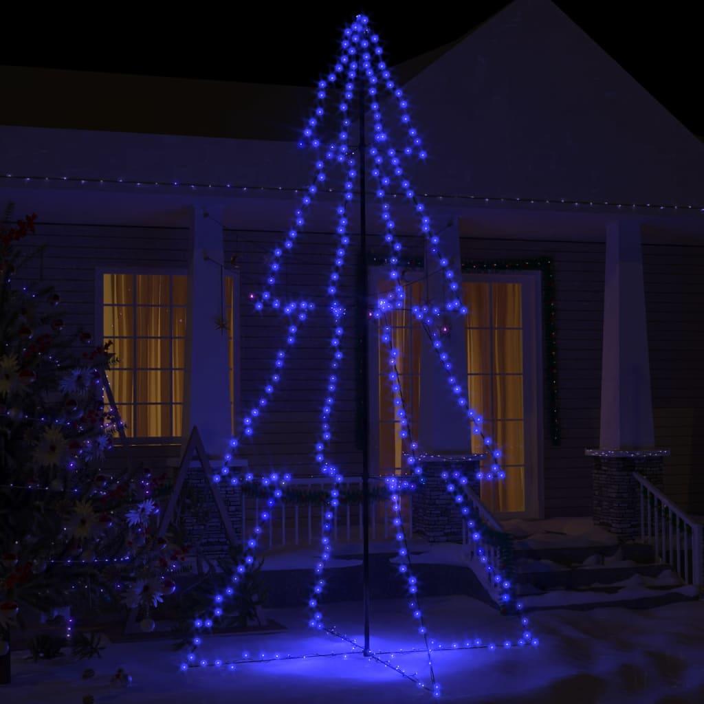 Lysende juletræ 143x250 cm 360 LED'er indendørs/udendørs