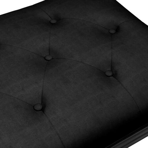 Bænk 110x40x49 cm velour sort