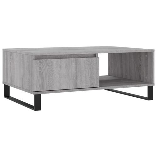 Sofabord 90x60x35 cm konstrueret træ grå sonoma-eg