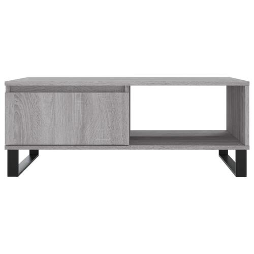Sofabord 90x60x35 cm konstrueret træ grå sonoma-eg