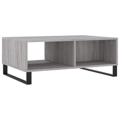 Sofabord 90x60x35 cm konstrueret træ grå sonoma-eg