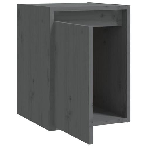 Vægskabe 2 stk. 30x30x40 cm massivt fyrretræ grå