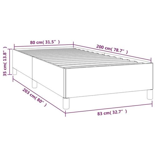 Sengeramme 80x200 cm stof gråbrun