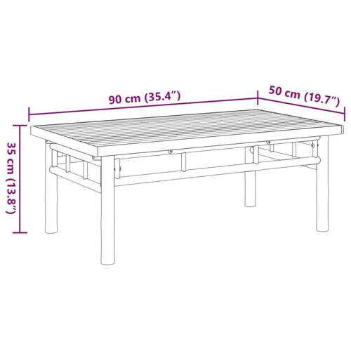 Sofabord 90x50x35 cm bambus