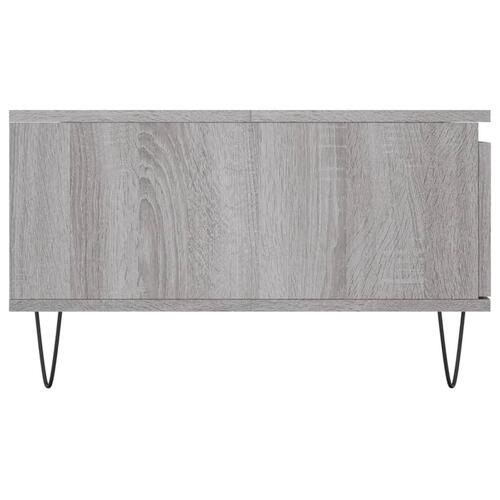 Sofabord 90x60x35 cm konstrueret træ grå sonoma-eg