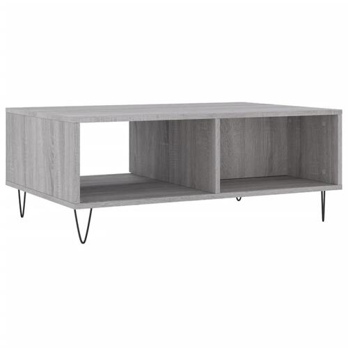 Sofabord 90x60x35 cm konstrueret træ grå sonoma-eg