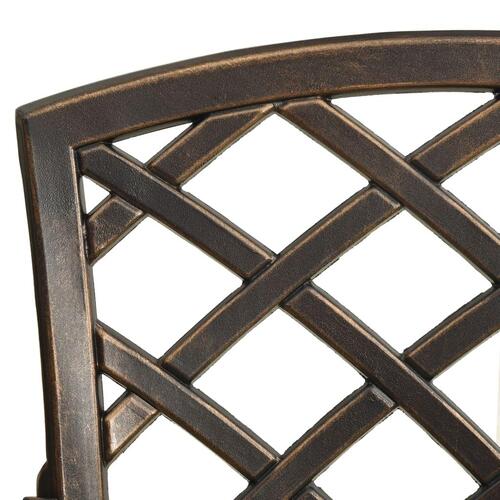 Havestole 6 stk. støbt aluminium bronzefarvet
