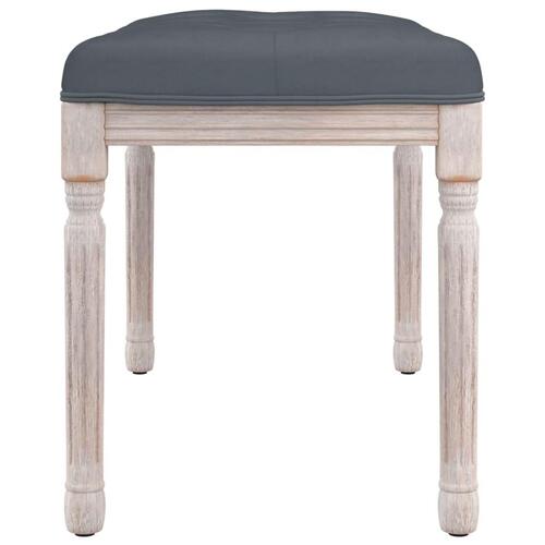 Bænk 80x40x49 cm velour mørkegrå