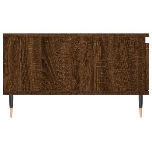 Sofabord 90x60x35 cm konstrueret træ brun egetræsfarve