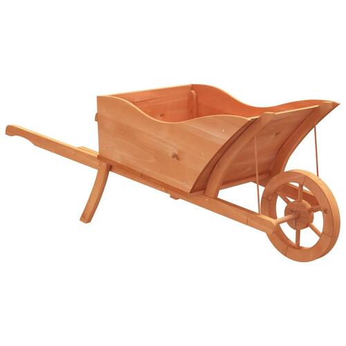 Plantekasse 128x45,5x43 cm trillebørsdesign massivt fyr