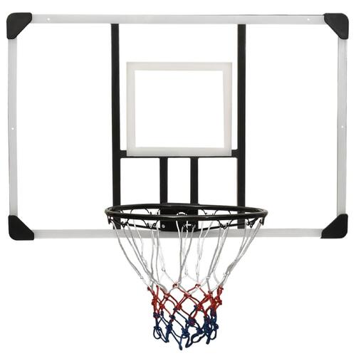 Basketballkurv med plade 106x69x3 cm polycarbonat transparent